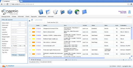Tichete SynHelpDesk